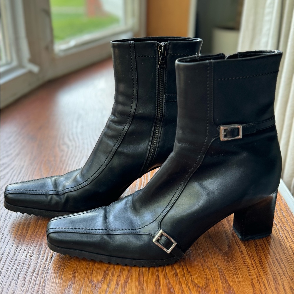 Vintage Prada Leather Ankle Boots